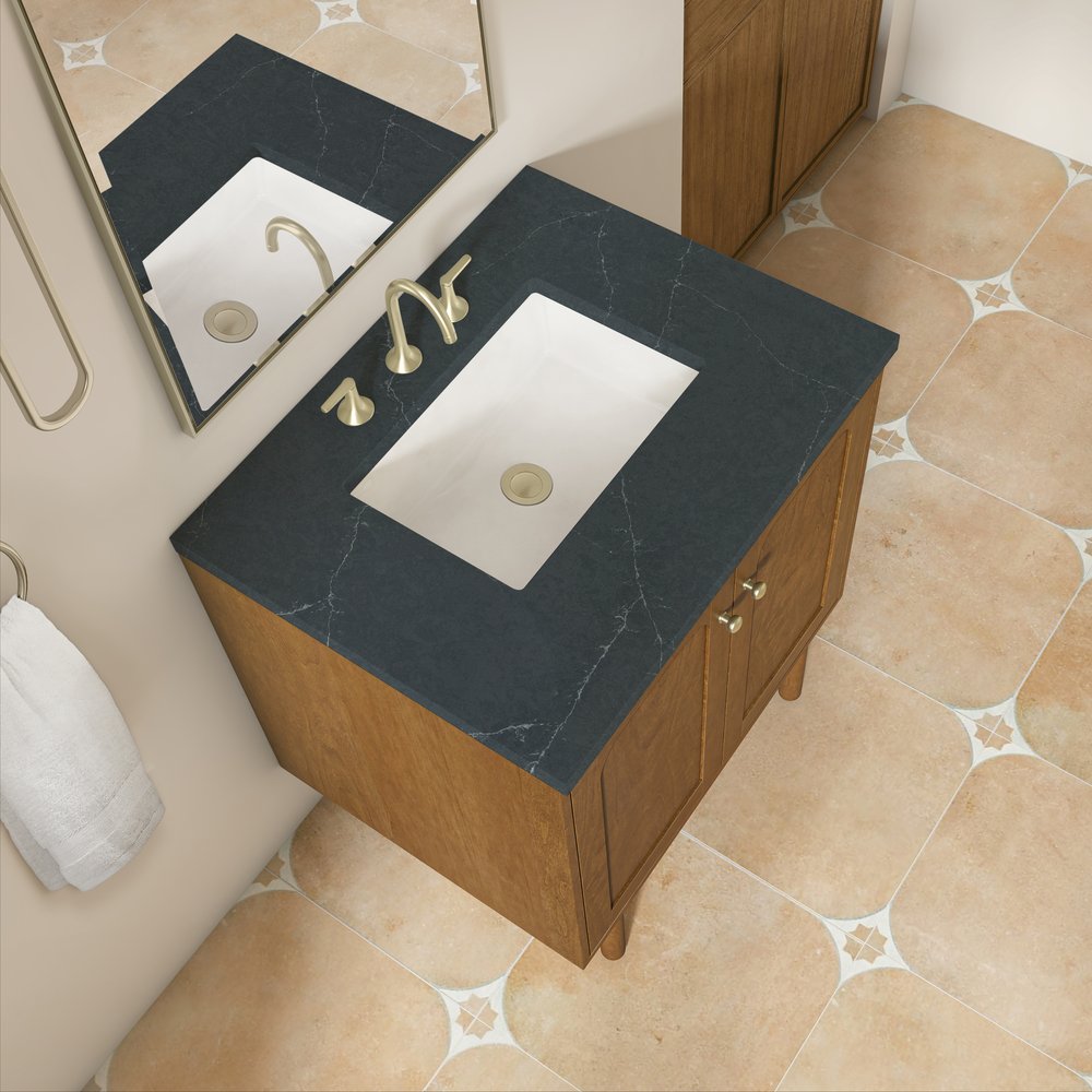 James Martin - Laurent 30" Single Vanity, Honey Oak w/ 3 CM Charcoal Soapstone Silestone Top - 545-V30-HNO-3CSP view 11