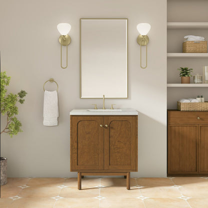 James Martin - Laurent 30" Single Vanity, Honey Oak w/ 3 CM Lime Delight Silestone Top - 545-V30-HNO-3LDL view 5