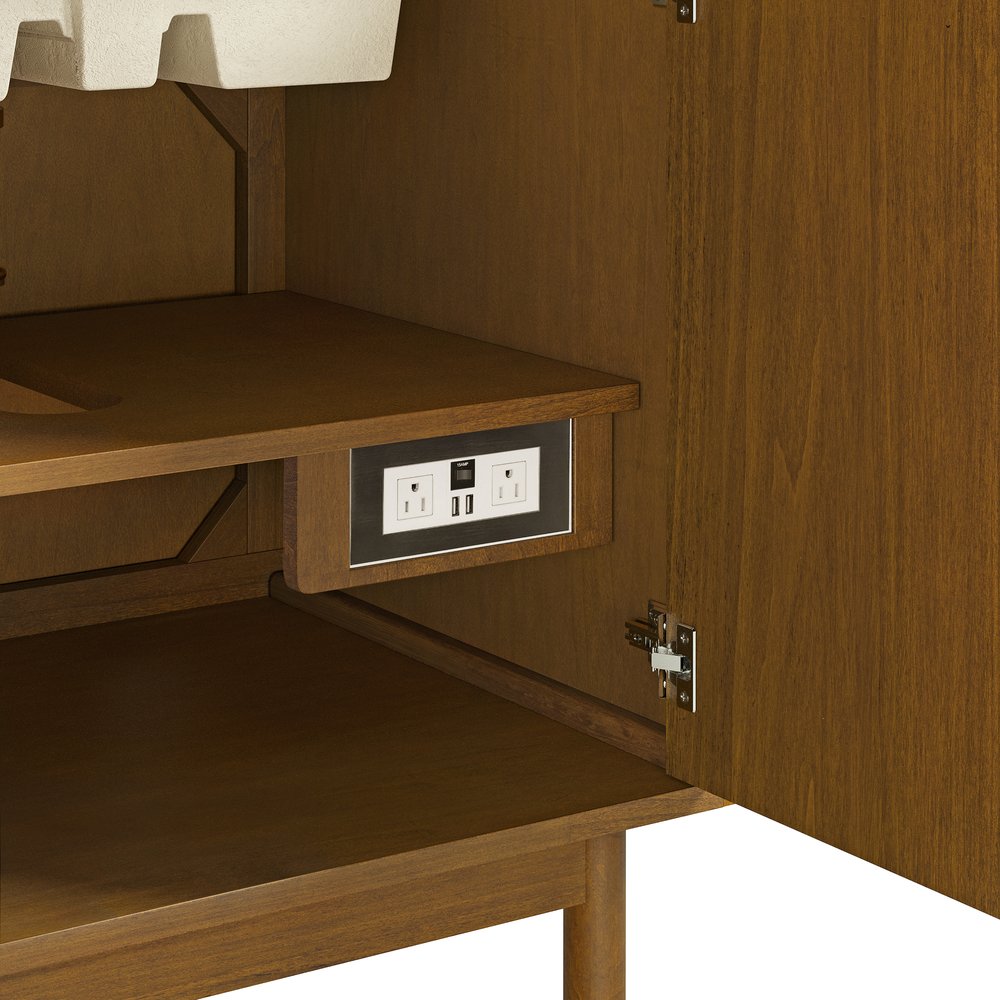 James Martin - Laurent 30" Single Vanity, Honey Oak w/ 3 CM Lime Delight Silestone Top - 545-V30-HNO-3LDL view 19