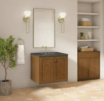 James Martin - Laurent 30" Single Vanity, Honey Oak w/ 3 CM Parisien Bleu Silestone Top - 545-V30-HNO-3PBL view 8
