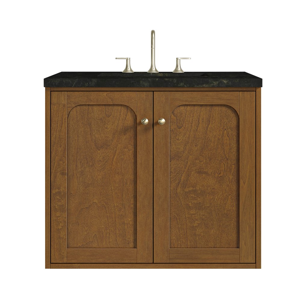 James Martin - Laurent 30" Single Vanity, Honey Oak w/ 3 CM Phantome Eclos Top - 545-V30-HNO-3PHT view 2