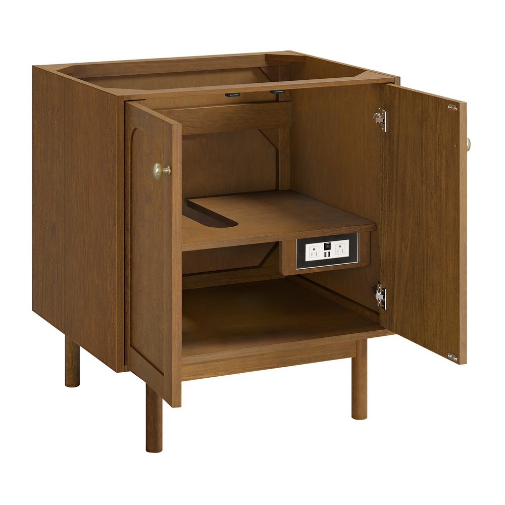 James Martin - Laurent 30" Single Vanity, Honey Oak w/ 3 CM Phantome Eclos Top - 545-V30-HNO-3PHT view 12
