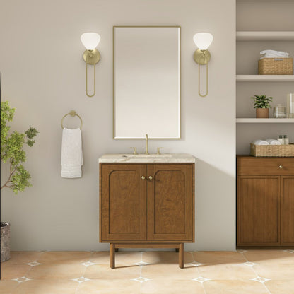 James Martin - Laurent 30" Single Vanity, Honey Oak w/ 3 CM Tajnar Eclos Top - 545-V30-HNO-3TJR view 5