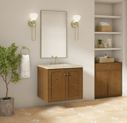 James Martin - Laurent 30" Single Vanity, Honey Oak w/ 3 CM Tajnar Eclos Top - 545-V30-HNO-3TJR view 8