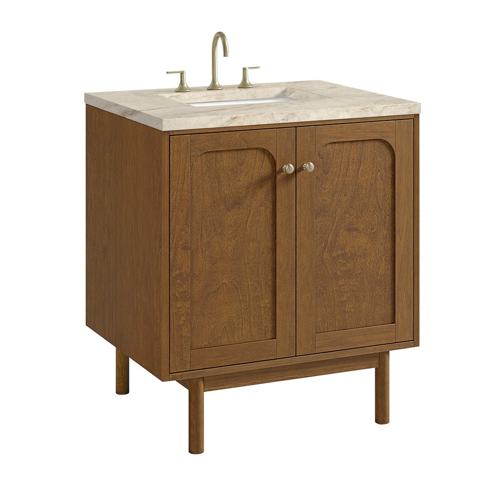 James Martin - Laurent 30" Single Vanity, Honey Oak w/ 3 CM Tajnar Eclos Top - 545-V30-HNO-3TJR view 16