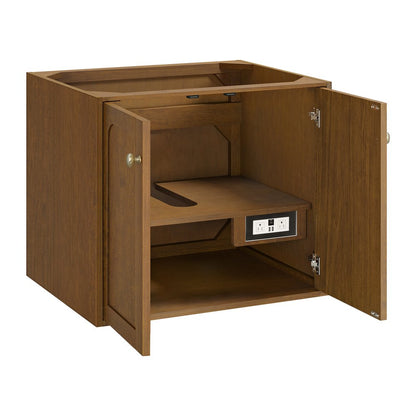 James Martin - Laurent 30" Single Vanity, Honey Oak w/ 3 CM White Zeus Silestone Top - 545-V30-HNO-3WZ view 19