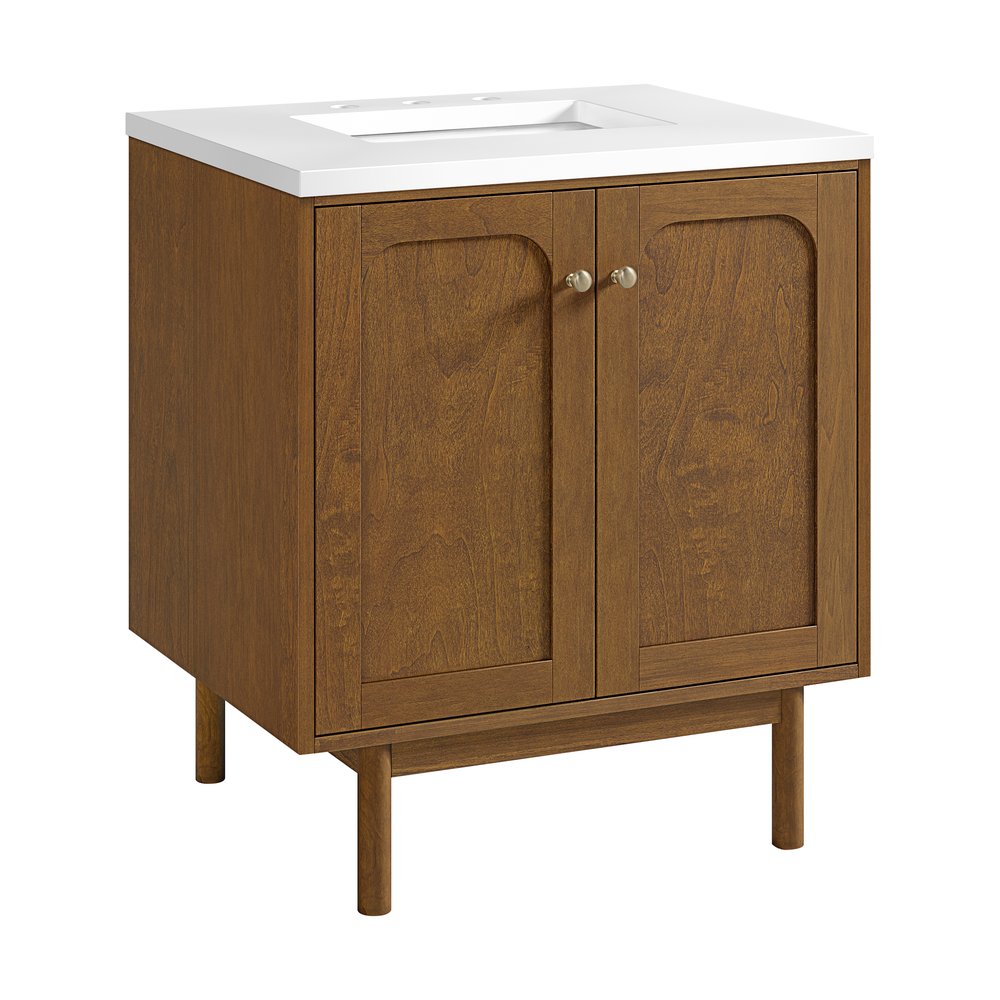 James Martin - Laurent 30" Single Vanity, Honey Oak w/ 3 CM White Zeus Silestone Top - 545-V30-HNO-3WZ view 22
