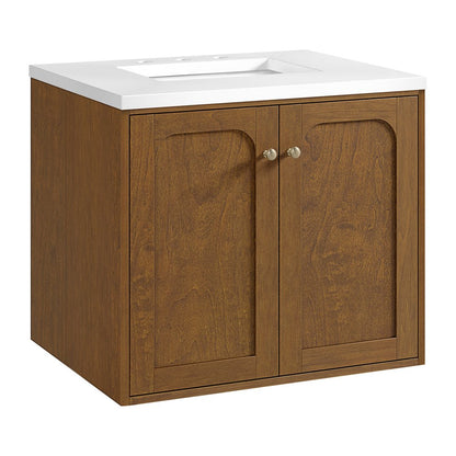 James Martin - Laurent 30" Single Vanity, Honey Oak w/ 3 CM White Zeus Silestone Top - 545-V30-HNO-3WZ view 23