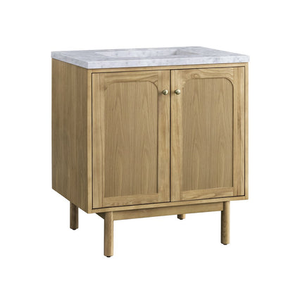 James Martin - Laurent 30" Single Vanity, Light Natural Oak w/ 3 CM Carrara Marble Top - 545-V30-LNO-3CAR view 18