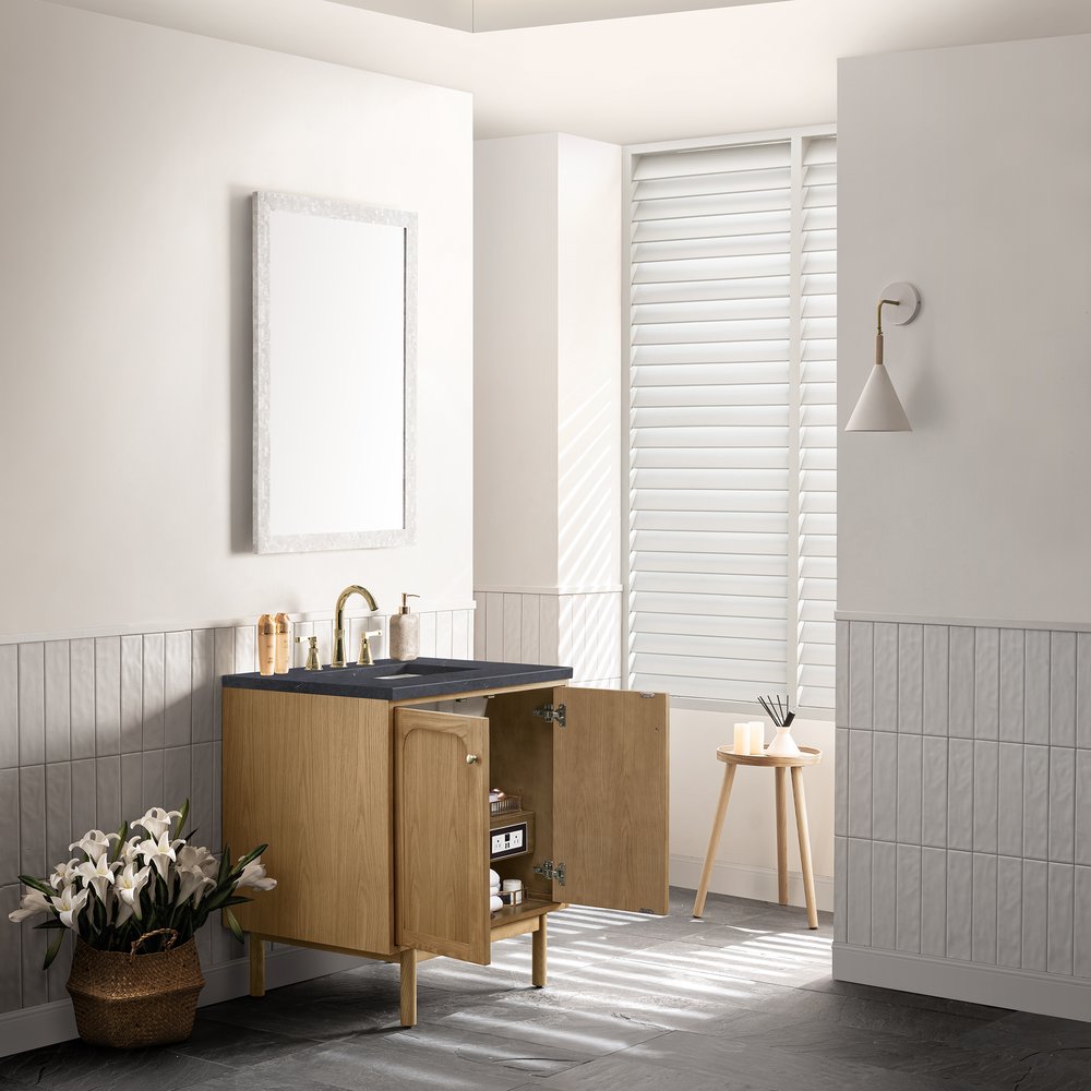 James Martin - Laurent 30" Single Vanity, Light Natural Oak w/ 3 CM Charcoal Soapstone Top - 545-V30-LNO-3CSP view 9