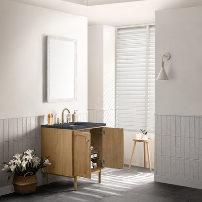 James Martin - Laurent 30" Single Vanity, Light Natural Oak w/ 3 CM Charcoal Soapstone Top - 545-V30-LNO-3CSP view 9