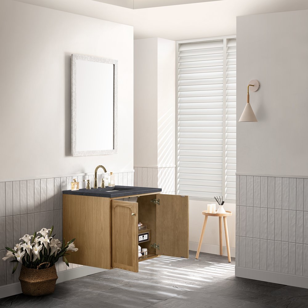 James Martin - Laurent 30" Single Vanity, Light Natural Oak w/ 3 CM Charcoal Soapstone Top - 545-V30-LNO-3CSP view 10