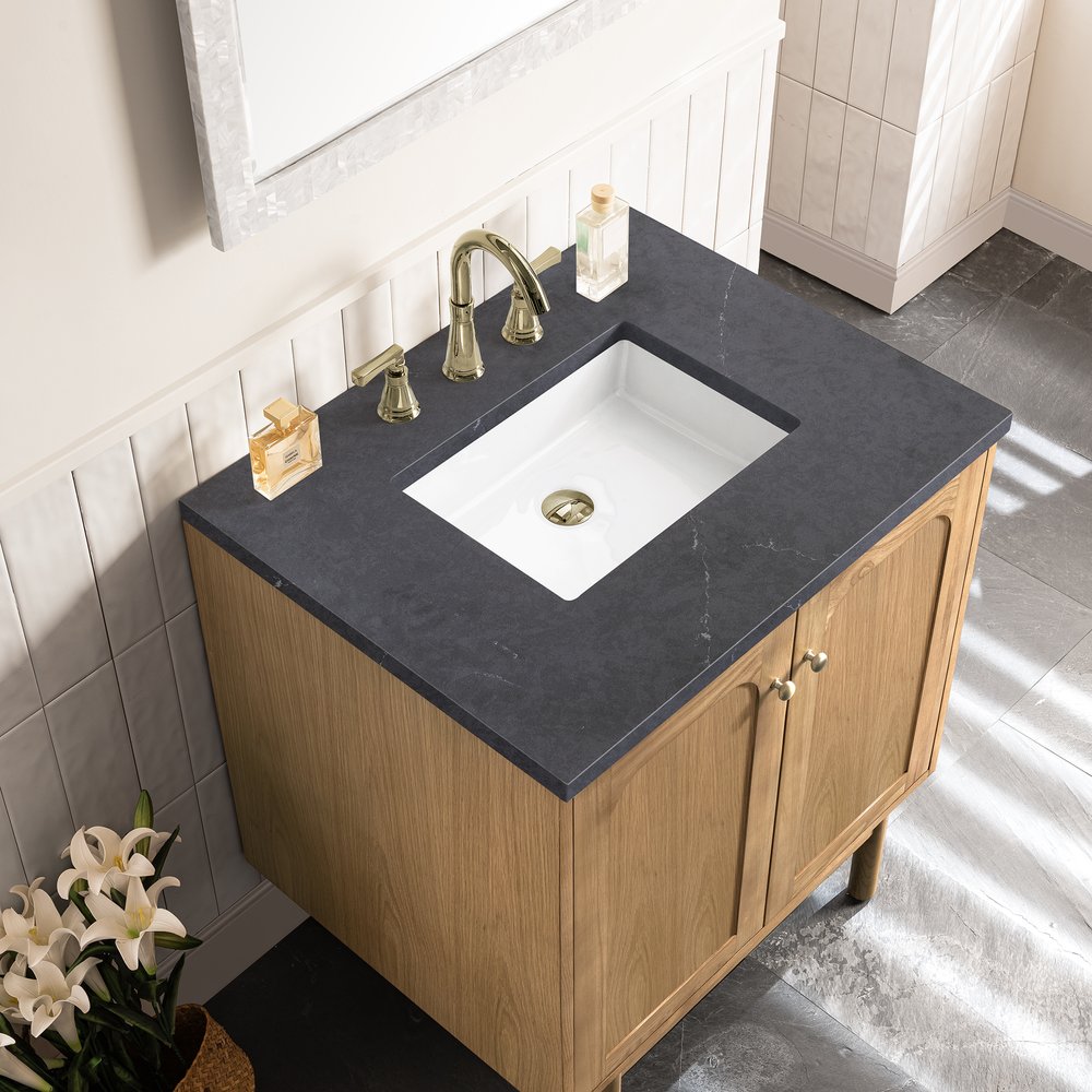 James Martin - Laurent 30" Single Vanity, Light Natural Oak w/ 3 CM Charcoal Soapstone Top - 545-V30-LNO-3CSP view 12