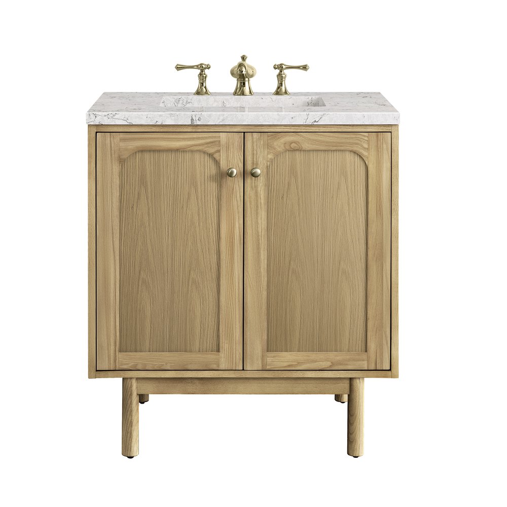 James Martin - Laurent 30" Single Vanity, Light Natural Oak w/ 3 CM Eternal Jasmine Pearl Top - 545-V30-LNO-3EJP view 1