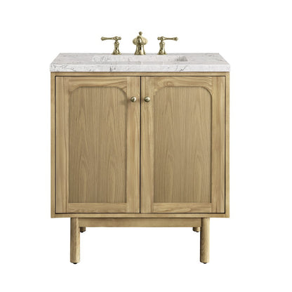 James Martin - Laurent 30" Single Vanity, Light Natural Oak w/ 3 CM Eternal Jasmine Pearl Top - 545-V30-LNO-3EJP view 1