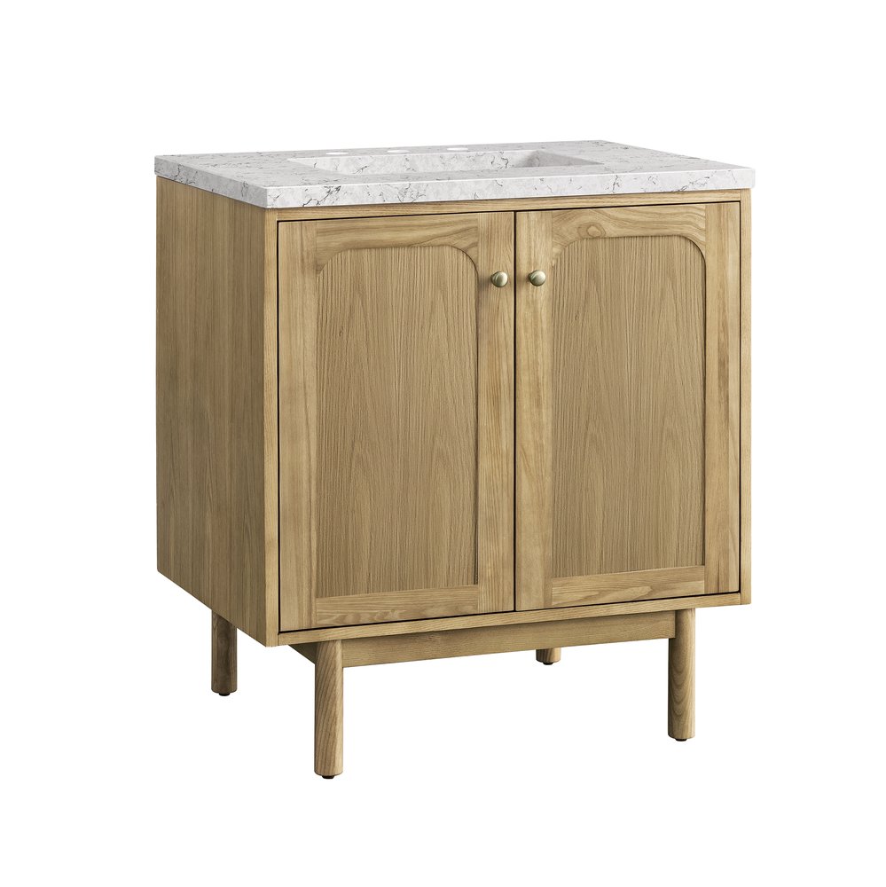 James Martin - Laurent 30" Single Vanity, Light Natural Oak w/ 3 CM Eternal Jasmine Pearl Top - 545-V30-LNO-3EJP view 18