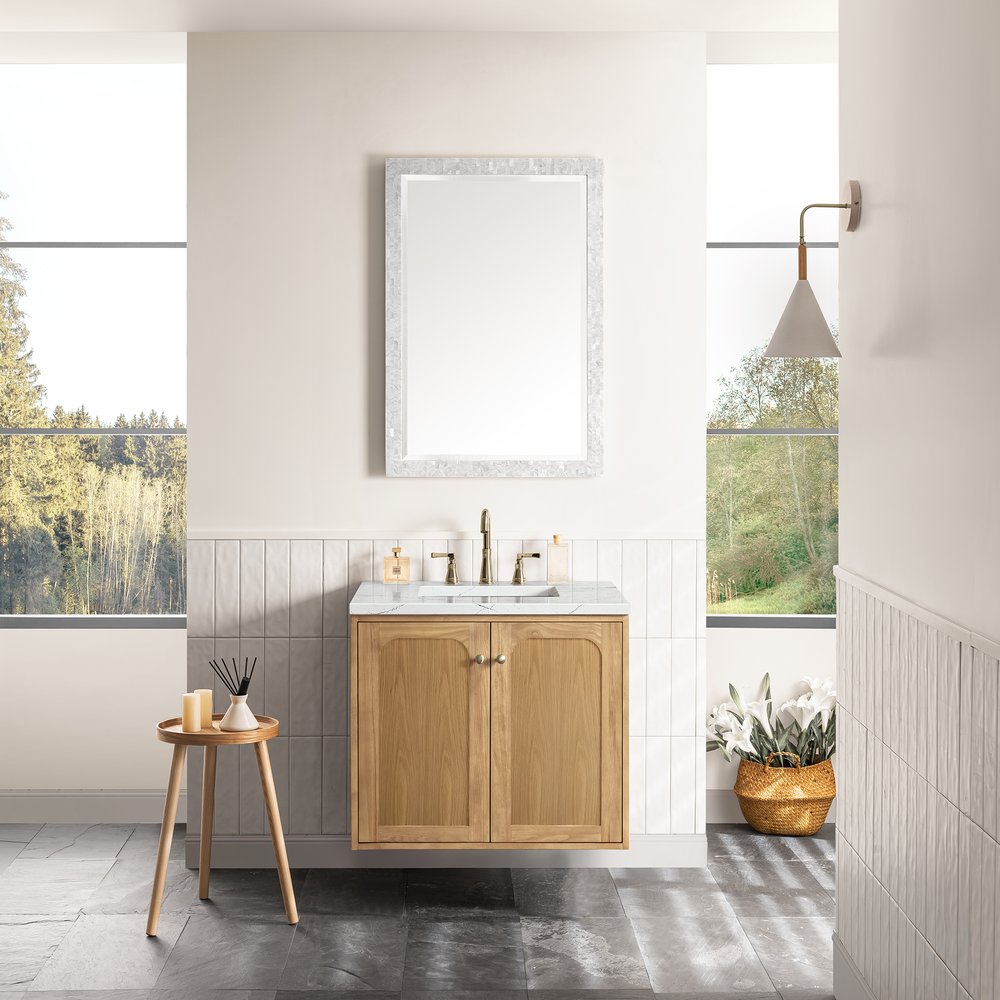 James Martin - Laurent 30" Single Vanity, Light Natural Oak w/ 3 CM Ethereal Noctis Top - 545-V30-LNO-3ENC view 6