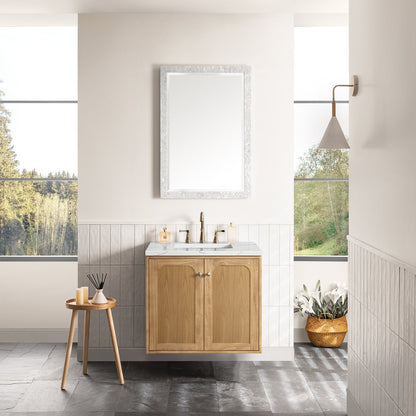 James Martin - Laurent 30" Single Vanity, Light Natural Oak w/ 3 CM Ethereal Noctis Top - 545-V30-LNO-3ENC view 6