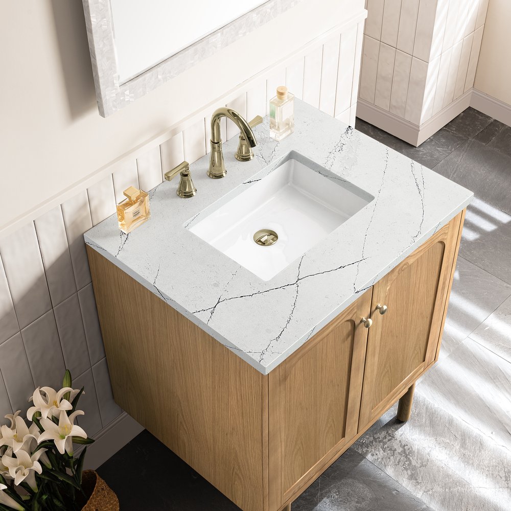 James Martin - Laurent 30" Single Vanity, Light Natural Oak w/ 3 CM Ethereal Noctis Top - 545-V30-LNO-3ENC view 12