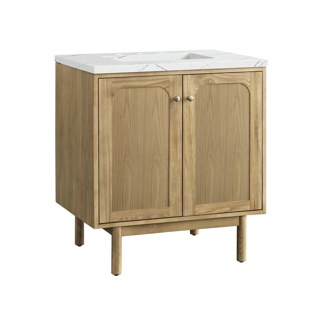James Martin - Laurent 30" Single Vanity, Light Natural Oak w/ 3 CM Ethereal Noctis Top - 545-V30-LNO-3ENC view 18