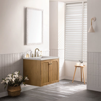 James Martin - Laurent 30" Single Vanity, Light Natural Oak w/ 3 CM Lime Delight Top - 545-V30-LNO-3LDL view 8