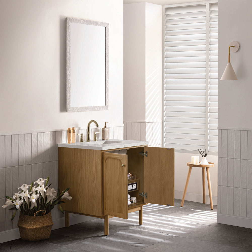 James Martin - Laurent 30" Single Vanity, Light Natural Oak w/ 3 CM Lime Delight Top - 545-V30-LNO-3LDL view 9