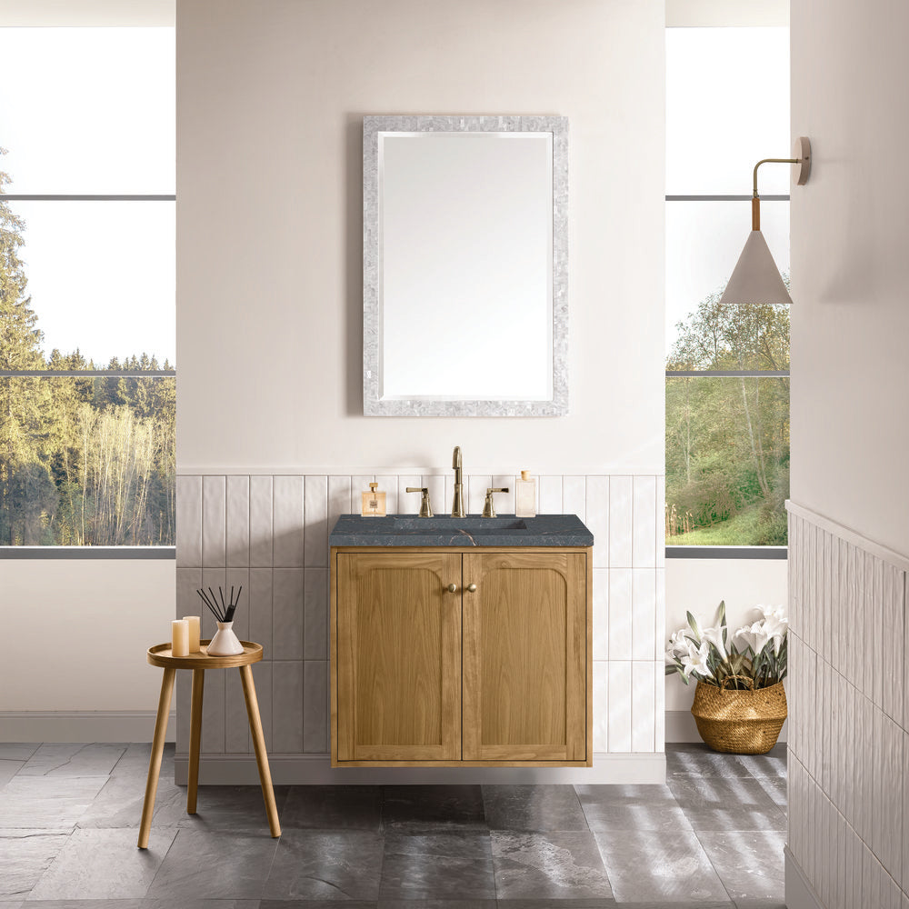 James Martin - Laurent 30" Single Vanity, Light Natural Oak w/ 3 CM Parisien Bleu Top - 545-V30-LNO-3PBL view 6