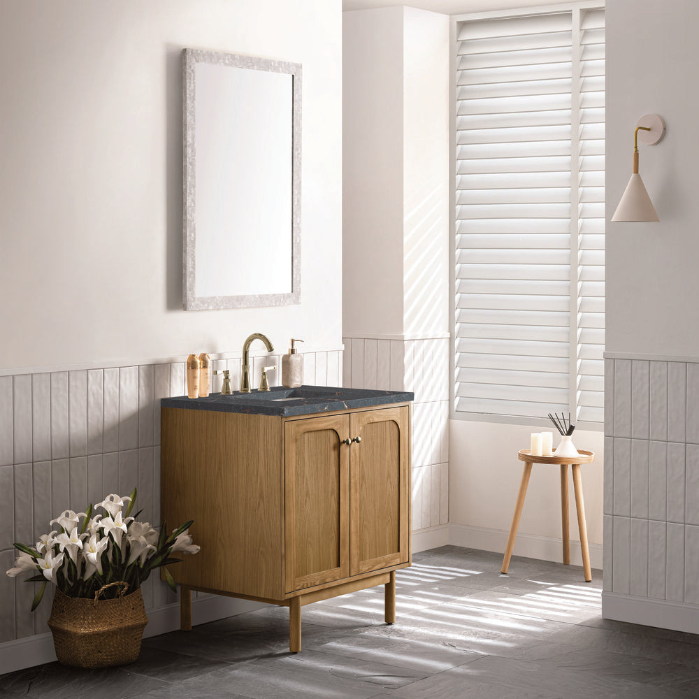 James Martin - Laurent 30" Single Vanity, Light Natural Oak w/ 3 CM Parisien Bleu Top - 545-V30-LNO-3PBL view 7