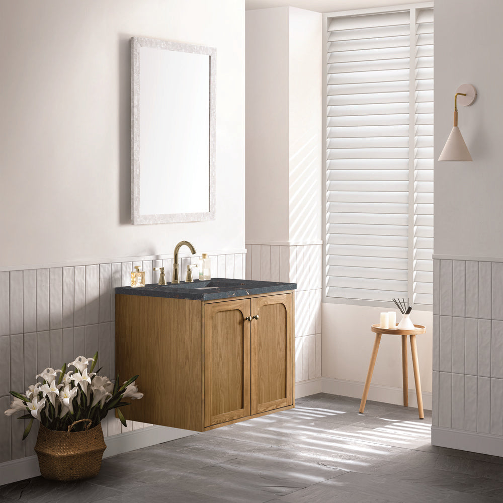 James Martin - Laurent 30" Single Vanity, Light Natural Oak w/ 3 CM Parisien Bleu Top - 545-V30-LNO-3PBL view 8