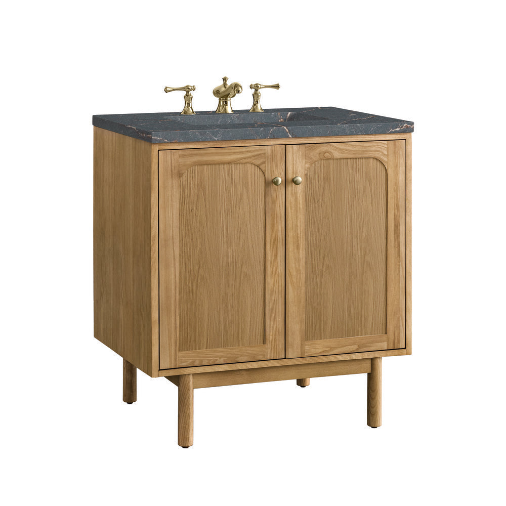 James Martin - Laurent 30" Single Vanity, Light Natural Oak w/ 3 CM Parisien Bleu Top - 545-V30-LNO-3PBL view 18
