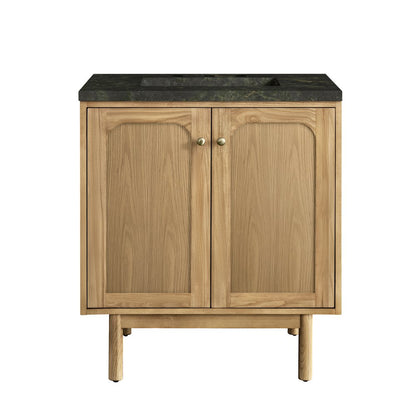 James Martin - Laurent 30" Single Vanity, Light Natural Oak, w/ 3 CM Phantome Eclos Top - 545-V30-LNO-3PHT view 2