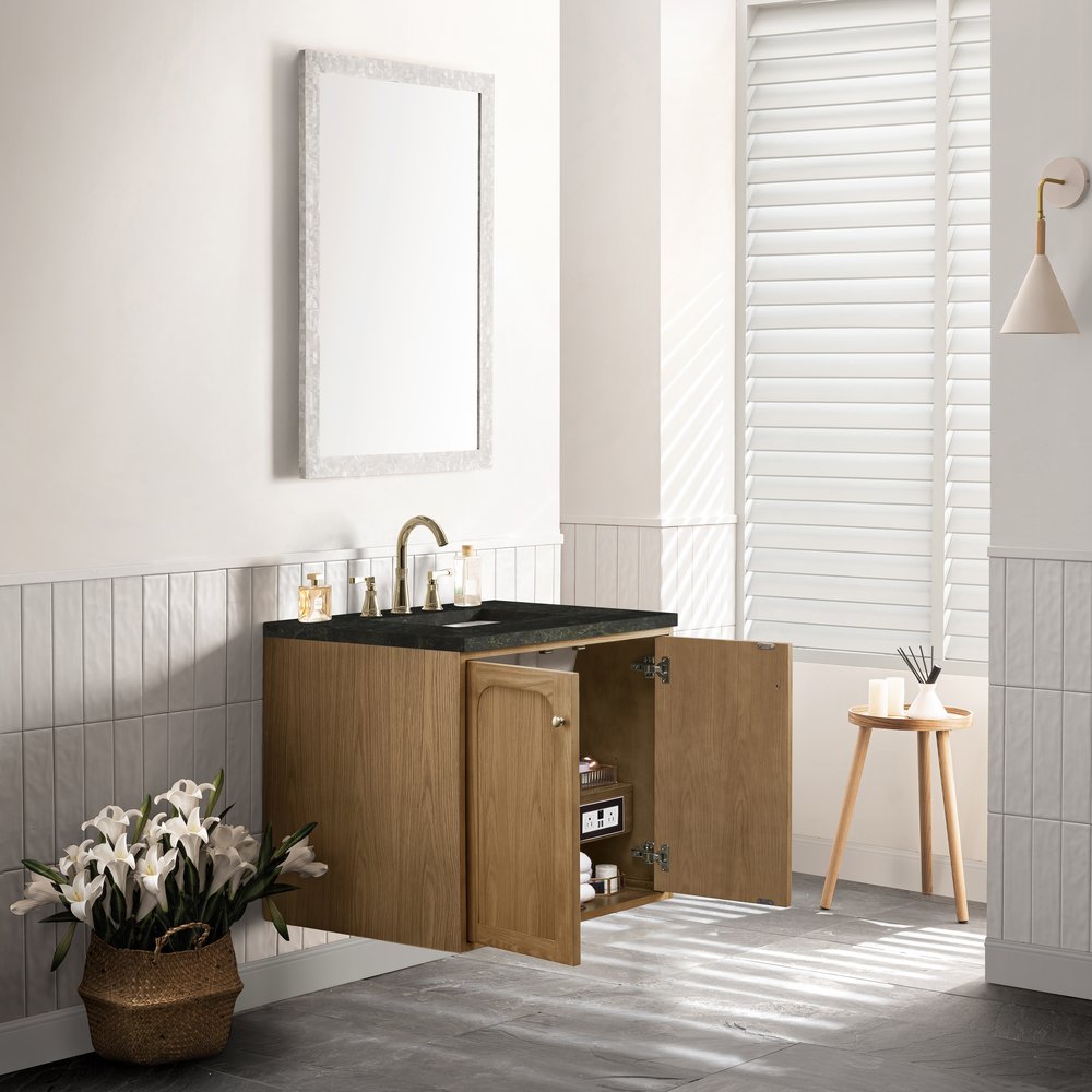 James Martin - Laurent 30" Single Vanity, Light Natural Oak, w/ 3 CM Phantome Eclos Top - 545-V30-LNO-3PHT view 12