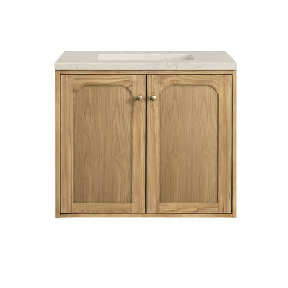 James Martin - Laurent 30" Single Vanity, Light Natural Oak, w/ 3 CM Siberian Silestone Top - 545-V30-LNO-3SFR view 4
