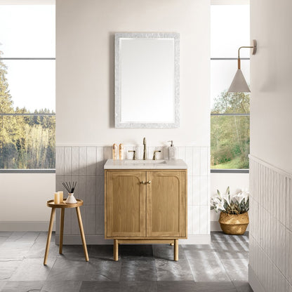 James Martin - Laurent 30" Single Vanity, Light Natural Oak, w/ 3 CM Siberian Silestone Top - 545-V30-LNO-3SFR view 7