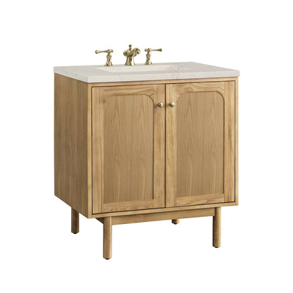 James Martin - Laurent 30" Single Vanity, Light Natural Oak, w/ 3 CM Siberian Silestone Top - 545-V30-LNO-3SFR view 22