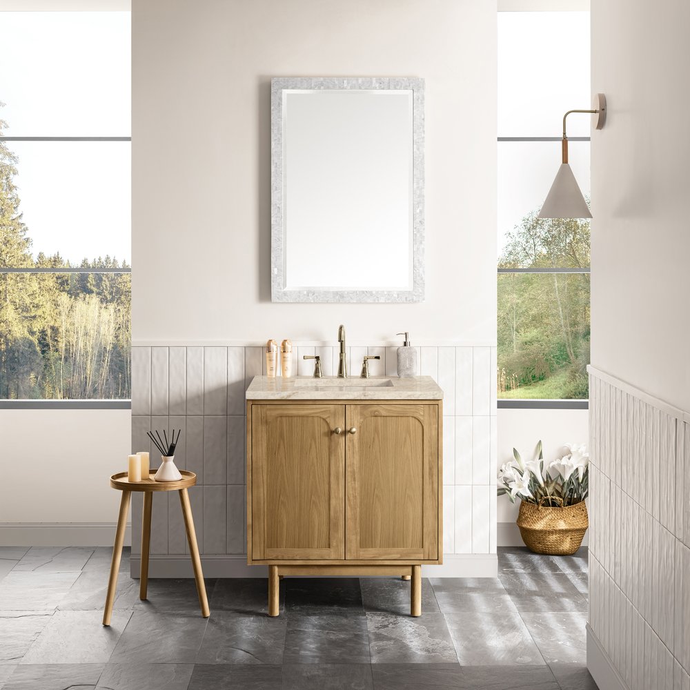 James Martin - Laurent 30" Single Vanity, Light Natural Oak, w/ 3 CM Tajnar Eclos Top - 545-V30-LNO-3TJR view 7