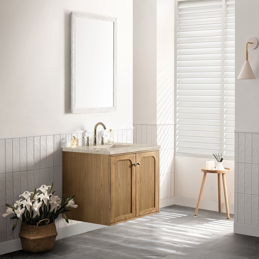 James Martin - Laurent 30" Single Vanity, Light Natural Oak, w/ 3 CM Tajnar Eclos Top - 545-V30-LNO-3TJR view 10