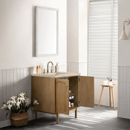 James Martin - Laurent 30" Single Vanity, Light Natural Oak, w/ 3 CM Tajnar Eclos Top - 545-V30-LNO-3TJR view 11