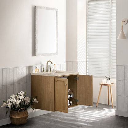 James Martin - Laurent 30" Single Vanity, Light Natural Oak, w/ 3 CM Tajnar Eclos Top - 545-V30-LNO-3TJR view 12