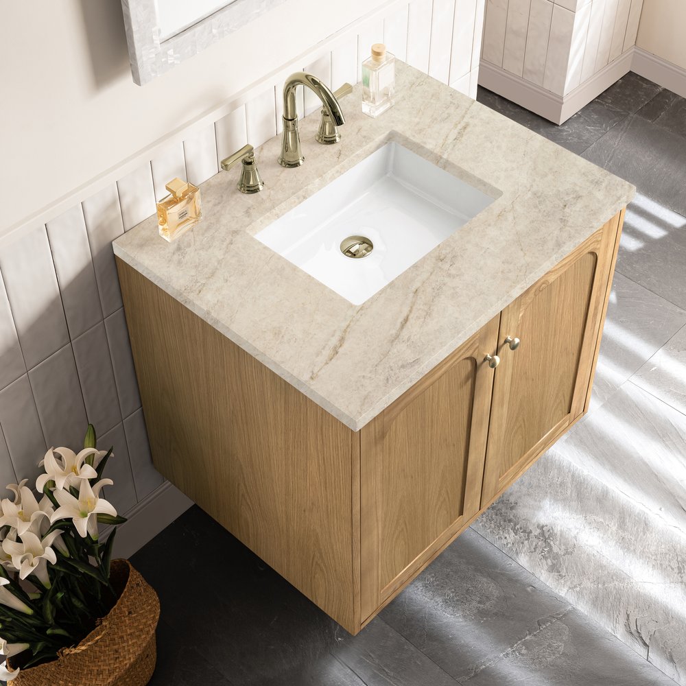 James Martin - Laurent 30" Single Vanity, Light Natural Oak, w/ 3 CM Tajnar Eclos Top - 545-V30-LNO-3TJR view 15