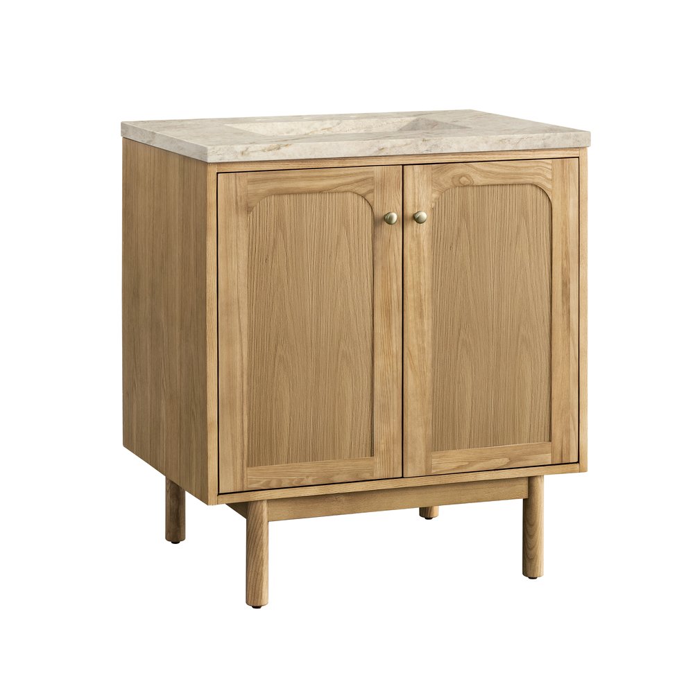 James Martin - Laurent 30" Single Vanity, Light Natural Oak, w/ 3 CM Tajnar Eclos Top - 545-V30-LNO-3TJR view 20