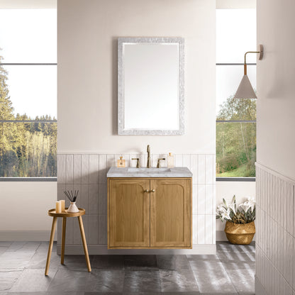 James Martin - Laurent 30" Single Vanity, Light Natural Oak w/ 3 CM Victorian Silver Top - 545-V30-LNO-3VSL view 6
