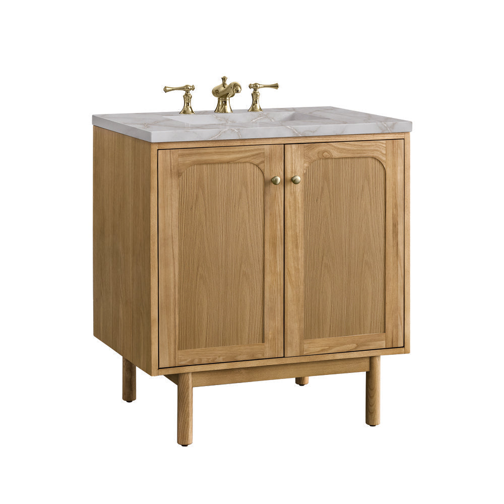 James Martin - Laurent 30" Single Vanity, Light Natural Oak w/ 3 CM Victorian Silver Top - 545-V30-LNO-3VSL view 18