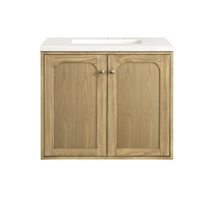 James Martin - Laurent 30" Single Vanity, Light Natural Oak w/ 3 CM White Zeus Top - 545-V30-LNO-3WZ view 4