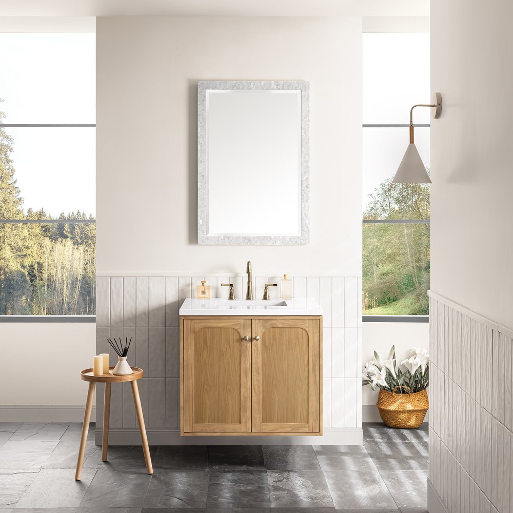 James Martin - Laurent 30" Single Vanity, Light Natural Oak w/ 3 CM White Zeus Top - 545-V30-LNO-3WZ view 7