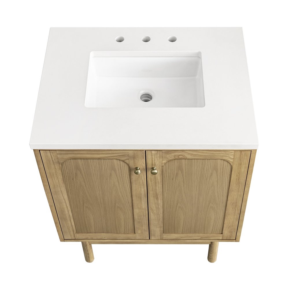 James Martin - Laurent 30" Single Vanity, Light Natural Oak w/ 3 CM White Zeus Top - 545-V30-LNO-3WZ view 13