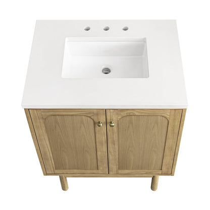 James Martin - Laurent 30" Single Vanity, Light Natural Oak w/ 3 CM White Zeus Top - 545-V30-LNO-3WZ view 13