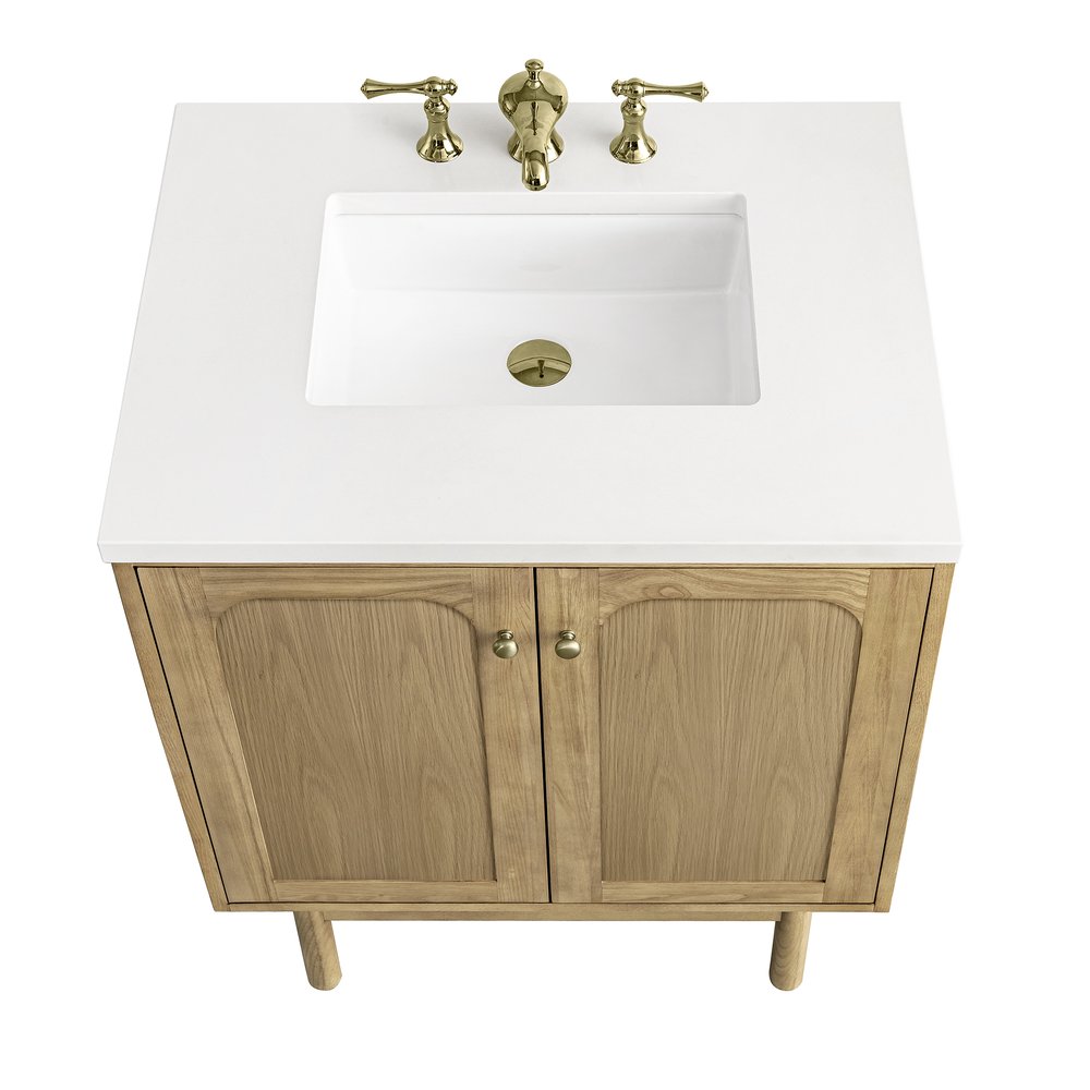 James Martin - Laurent 30" Single Vanity, Light Natural Oak w/ 3 CM White Zeus Top - 545-V30-LNO-3WZ view 14