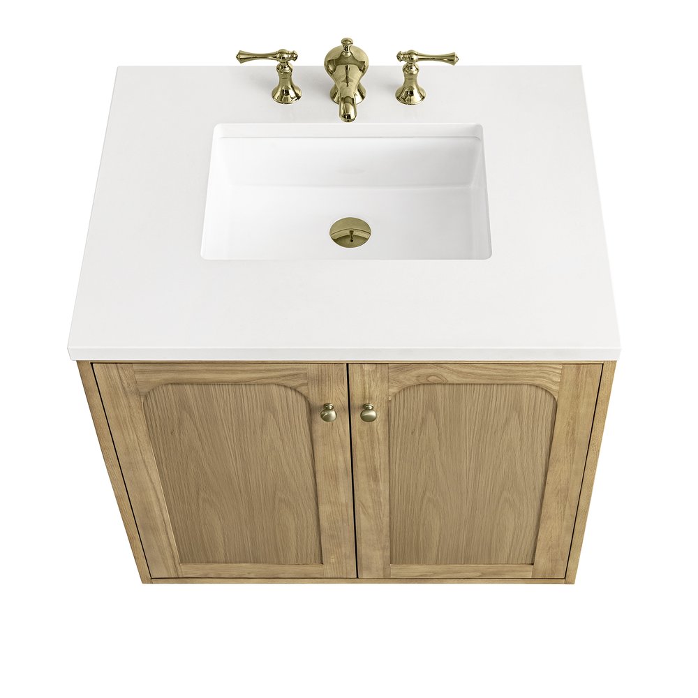 James Martin - Laurent 30" Single Vanity, Light Natural Oak w/ 3 CM White Zeus Top - 545-V30-LNO-3WZ view 15