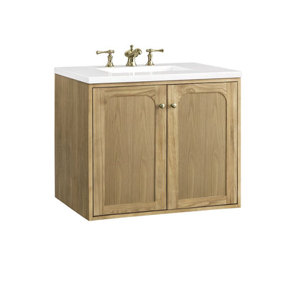 James Martin - Laurent 30" Single Vanity, Light Natural Oak w/ 3 CM White Zeus Top - 545-V30-LNO-3WZ view 24